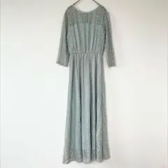 ベリンダデカプリス［S］上品ナチュラル◎くすみカラー◎七分袖◎レースロングドレスのサムネイル