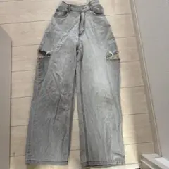 ラブトキ　M 150 ダメージデニム　サイドスリット　　ブラック