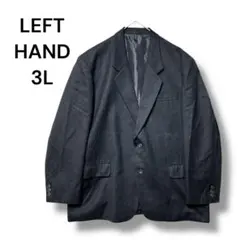 レフトハンド　スーツジャケット　毛９５％　３Ｌ　ダークグレー　秋冬　長袖