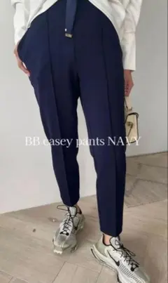 ばーすでい casey pants NAVY Sサイズ
