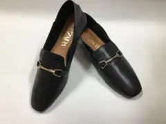 ZARA ブラック ローファー ゴールド金具