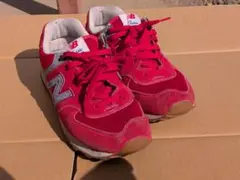 New Balance　スニーカー　574　レッド　26cm　状態良