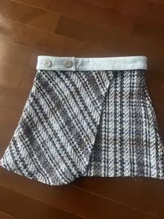 ZARAツイード ミニスカート ブルー系のサムネイル