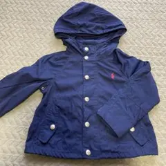 美品　ポロ・ラルフ・ローレン フード付きジャケット ネイビー110