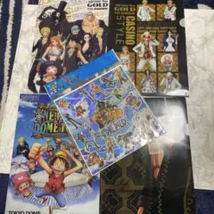 ONE PIECE FILM GOLD クリアファイル4枚セットとシール1枚