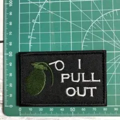【Z335】ミリタリー パッチ ワッペン 手榴弾 I PULL OUT ベルクロ