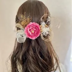 ミニラナンキュラスの髪飾り