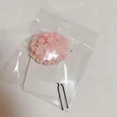 フラワー ヘアクリップ 着物 バレッタ 浴衣 Uピン ピンク 結婚式 和風