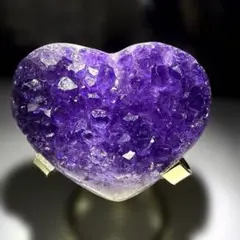 極美♪アメジスト　ハート型クラスター　珍しいロマネサイト入り♪ 年末SALE！