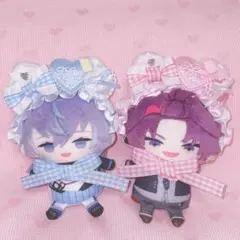 にじぱぺ にじぱぺっと ヘッドドレス 猫耳 水色 ピンク ぬい服 10cmぬい