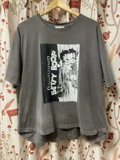 ヴィンテージ風　ベティちゃん　betty boop 半袖　 Tシャツ　グレー