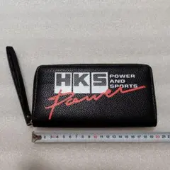 HKS 長財布 ブラック/ピンク
