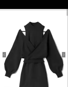 GRL前後2WayカシュクールトップスXワンピースニットセットアップr