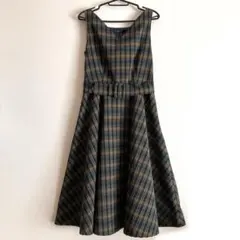 an another angelus♡ ベルト付きチェックフレアーワンピース
