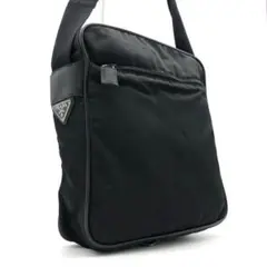 【美品✨】プラダ　ショルダーバッグ　クロスボディ　テスートナイロン　三角ロゴ　黒