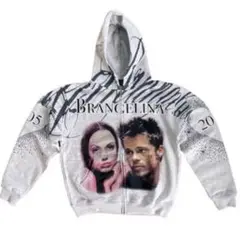 Brangelina Praying Hoodie Grey