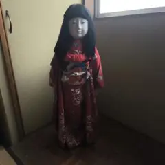 お値下げ！特大市松人形 約92cm 赤い着物