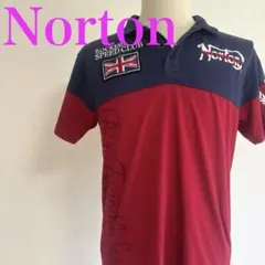 Norton ノートン　ポロシャツ 刺繍ロゴ　英国国旗パッチのサムネイル