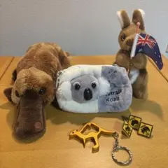 オーストラリアお土産セット カモノハシ　カンガルー　コアラ
