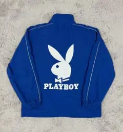 【人気ブランド】PLAYBOY プレイボーイ/90s/ナイロン/アウター/M/青