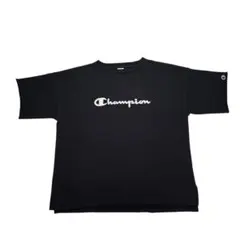 Champion Tシャツ ブラック Mサイズ ロゴ 刺繍 チャンピオン