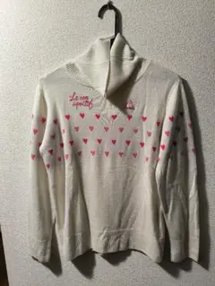 le coq sportif ハート柄タートルネックセーター　ゴルフウェア