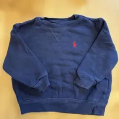 ネイビー ポロシャツ風 トレーナー