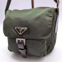 PRADA プラダ テスートナイロン ショルダー メッセンジャーバッグ カーキのサムネイル