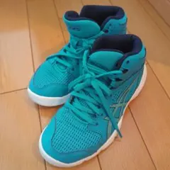 ASICS DUNKSHOT キッズシューズ ターコイズ