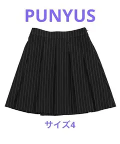 PUNYUS ピンストライプボックスプリーツミニスカート 4