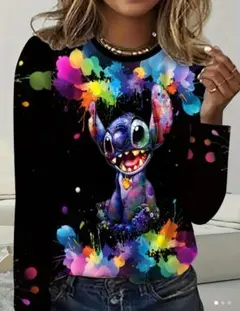 大きめゆったりサイズ★ステッチ長袖Tシャツ★Ｌ～ＸＬ