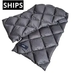SHIPS ダウンマフラー グレー キルティングマフラー