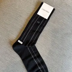 Calvin Klein 黒ストライプソックス　 抗菌防臭　靴下
