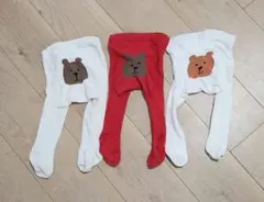 GAP くまけつ 0-12m ベビータイツ3点セット