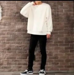 ワイドシルエット シャギーボア クルーネックカットソー　Lサイズ　もふもふ