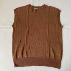 マーガレットハウエル MHL. 22AW ニットベスト セーター ノースリーブ マーガレットハウエル 22AW ニットベスト カシミヤ混 オリーブ 2 M
