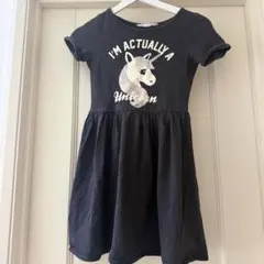 h&mキッズワンピース　122-128 6-8Y ユニコーン　ラメのサムネイル