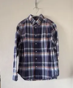 Ralph Lauren ネイビー系チェック長袖シャツ　150 160