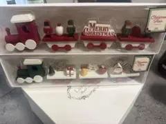 クリスマス　トレイン置物　2個