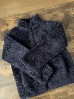 ★UNIQLO★キッズファーリーフリースジャケット★ネイビー140★