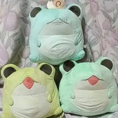 新品】ただのかえるたちBIGぬいぐるみ ぽん・ぽこ・ぽ 3種コンプリート