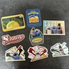 パペットスンスン キラキラダイカットステッカー まとめ売り 8枚