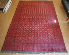 ペルシャ手織りトルケメンラグ 285×195cm トライバルラグ