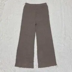 GU【XL】ランダムシャーリングストレートパンツ 大きいサイズ ウエストゴム