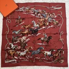 エルメス カレ90 「LES MUSTANGS（野生馬）」シルクスカーフ