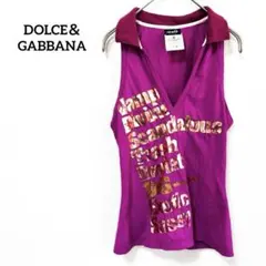 D&G タンクトップ ノースリーブ ピンク コットン S B3962 - メルカリ