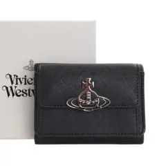 ヴィヴィアンウエストウッド三つ折り財布 ブラック 5115002UW オーブ