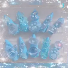 ボンボンドロップシール平成女児ネイルチップ