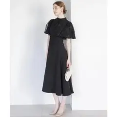 アンドクチュール　ラメフラワーチュールレイヤードドレスのサムネイル