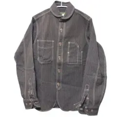 CUSHMAN ヘリンボーンワークシャツメンズ＆レディース 長袖シャツ新品未使用 CUSHMAN ヘリンボーンワークシャツメンズ＆レディース 長袖